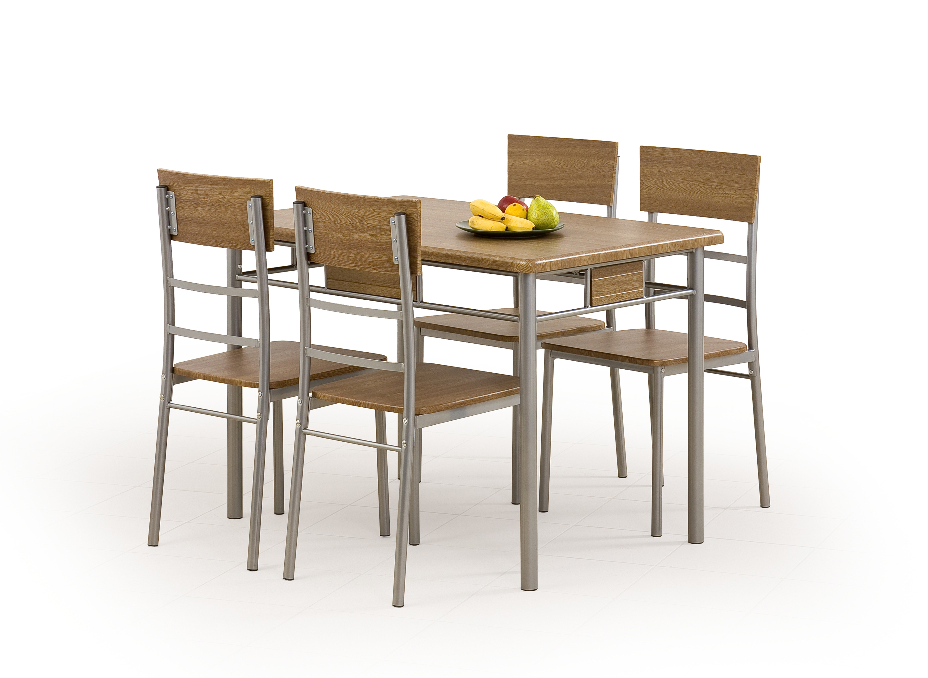 NATANIEL – NATAN készlet asztal + 4 szék (1 készlet = 1 csomag)