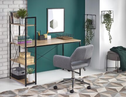 NARVIK B1 íróasztal fekete / sonoma tölgy (1p = 1db)