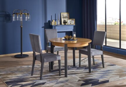 SORBUS kihúzható asztal, lap - mézes tölgy, lábak - grafit (2p = 1db)