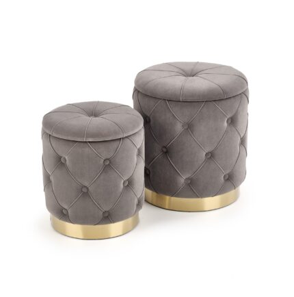 POLLY szett 2 puffból, szürke (1 emelet = 2 készlet)