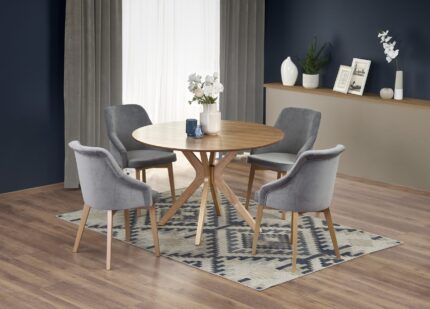 NICOLAS kerekasztal natúr tölgy (2p = 1db)