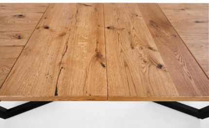 MASSIVE kihúzható asztal 160-250x90x77 cm világos tölgy / fekete (2p = 1db)