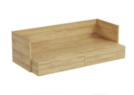 MOBIUS BIURKO 2S íróasztal, szín: természetes hikori