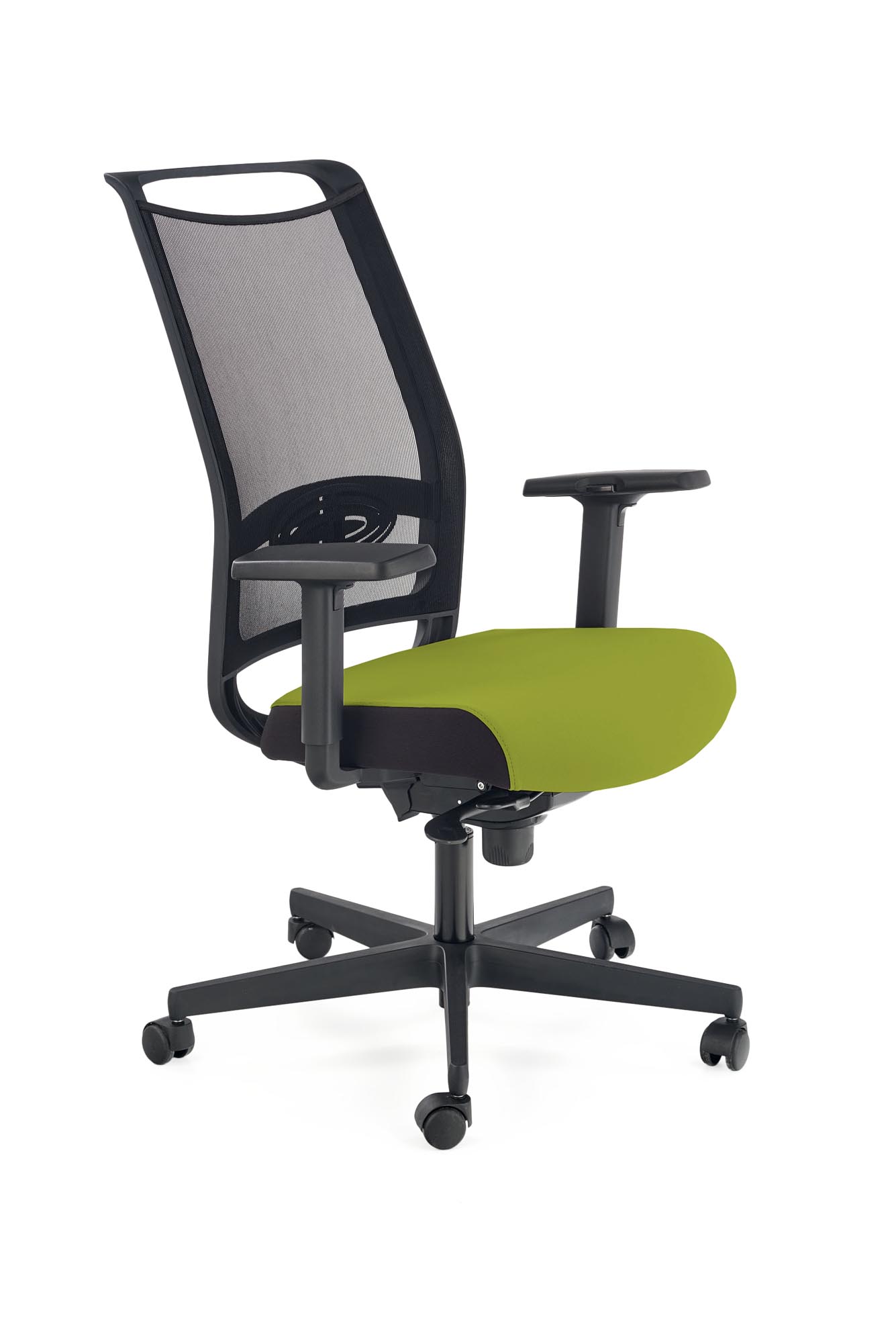 GULIETTA irodai fotel, háttámla – hálós, ülés – fekete / zöld – ERF7011