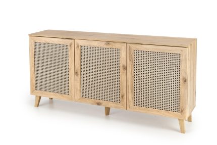 BORNEO KM-1 komód, szín: artisan tölgy/fekete