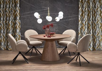 HENDERSON asztal, kerek, szín: dió