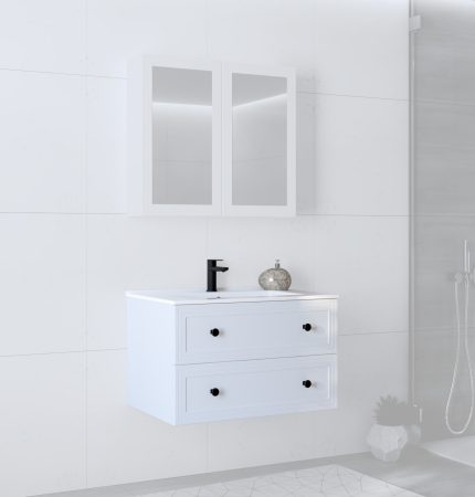 TORETO SU-80 mosdó alatti szekrény, szín: matt fehér