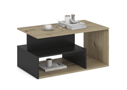 IVA dohányzóasztal, szín: artisan tölgy/fekete