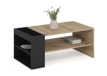 MURCIA dohányzóasztal, szín: artisan tölgy/fekete