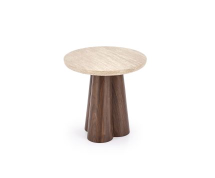 Frida S dohányzóasztal – travertin / dió