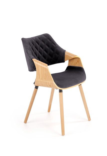 K396 szék – fekete / natúr