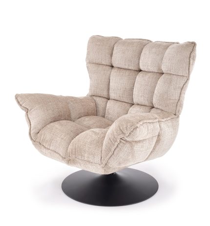 Hagen hintázó forgófotel – bézs