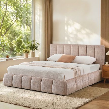 Daisy 160 ágy ágyneműtartóval – bézs