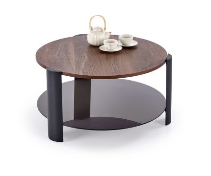 Lira dohányzóasztal – dió / fekete