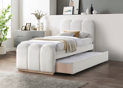 Macarena 90 ágy kihúzható vendégágy-résszel – krém