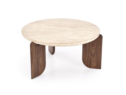 Mambo dohányzóasztal – travertin / dió