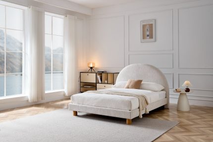 Turi 160 ágy – világos bézs