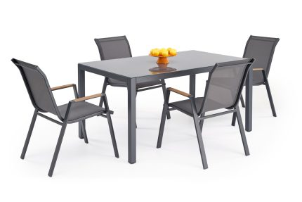 Hover kerti asztal – szürke/antracit