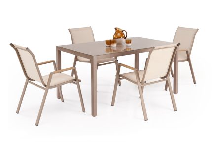 Hover kerti asztal – bézs/cappuccino