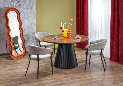 Hevelius étkezőasztal – dió / fekete