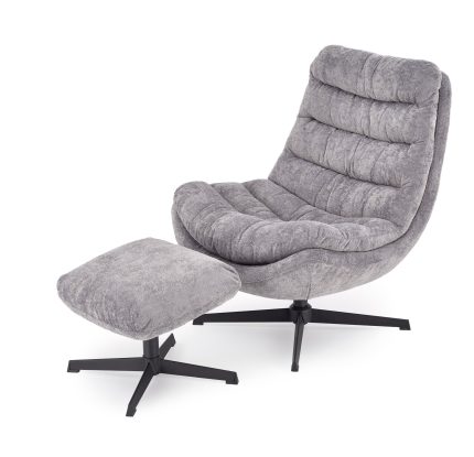 Olympic forgófotel lábtartóval – szürke