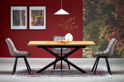 Holter bővíthető étkezőasztal – arany tölgy / fekete