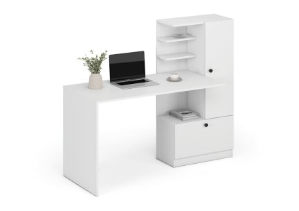 Hobas polcos íróasztal – fehér