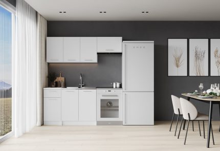 Corona 180 cm-es blokk konyha – fehér