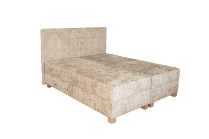 Largo 160 kontinentális ágy ágyneműtartóval és beépített matraccal – bézs