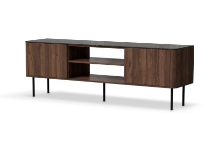 Solano RTV-1 TV-állvány – meleg dió / fekete márvány