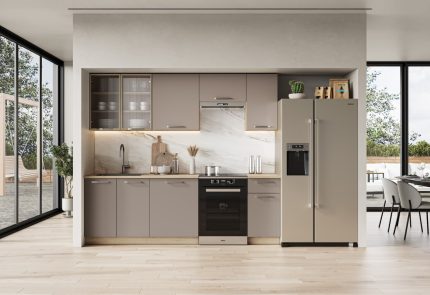 Alicante 240 cm-es blokk konyha – bézs / cremona tölgy