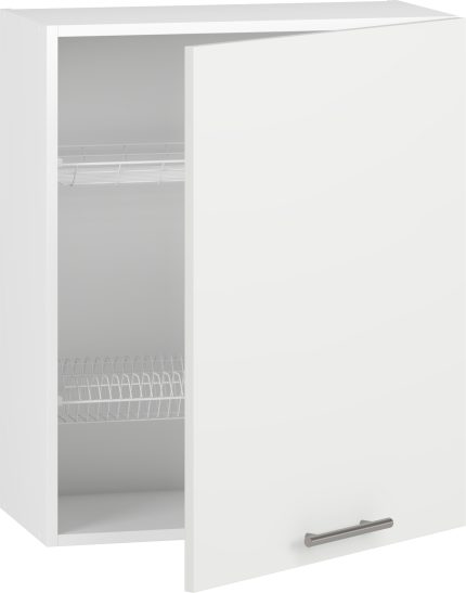 Vento GC-60/72 fali szekrény csepegtetővel – fehér / fehér matt